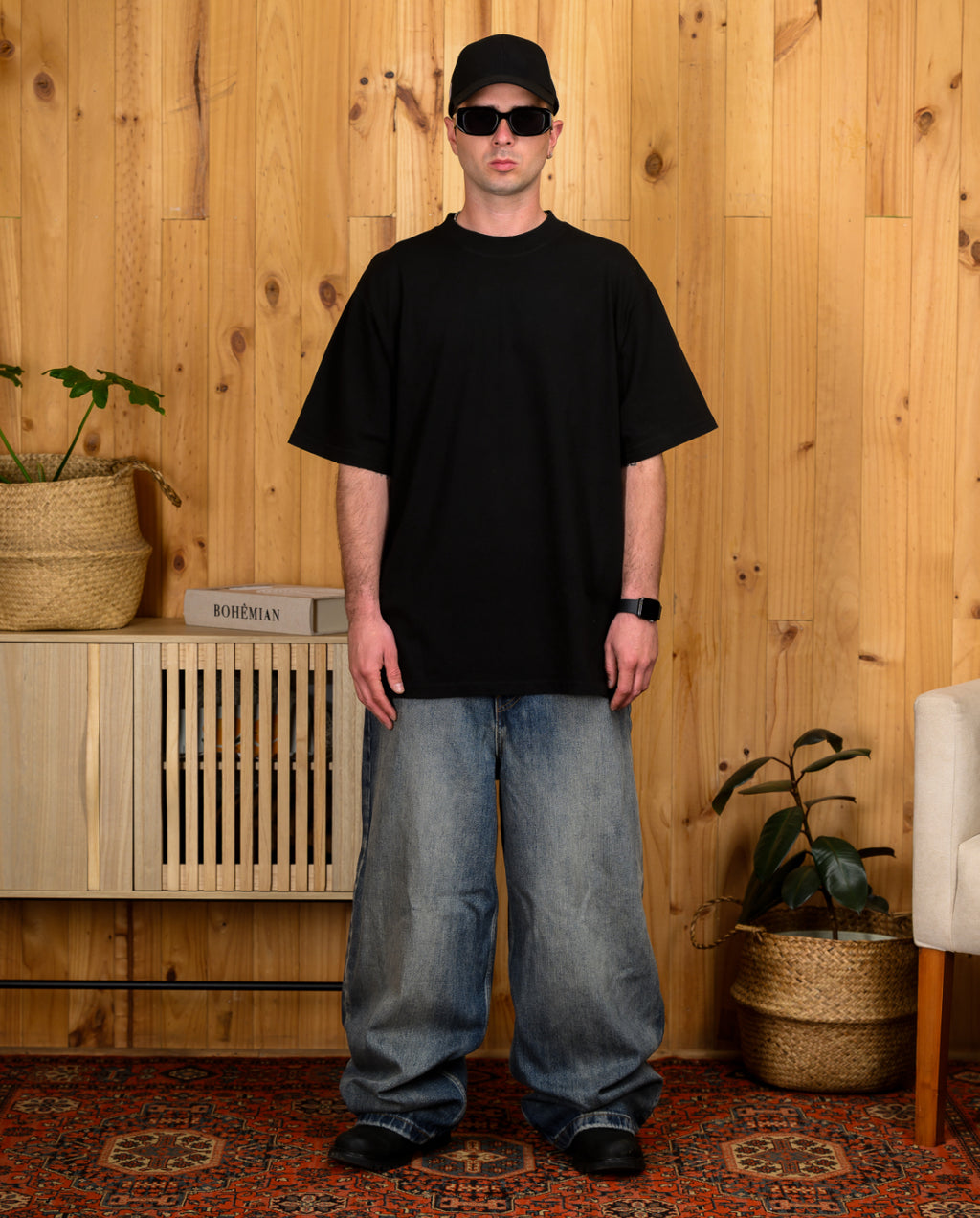 OFF BLACK- HEAVYWEIGHT OVERSIZE TEE