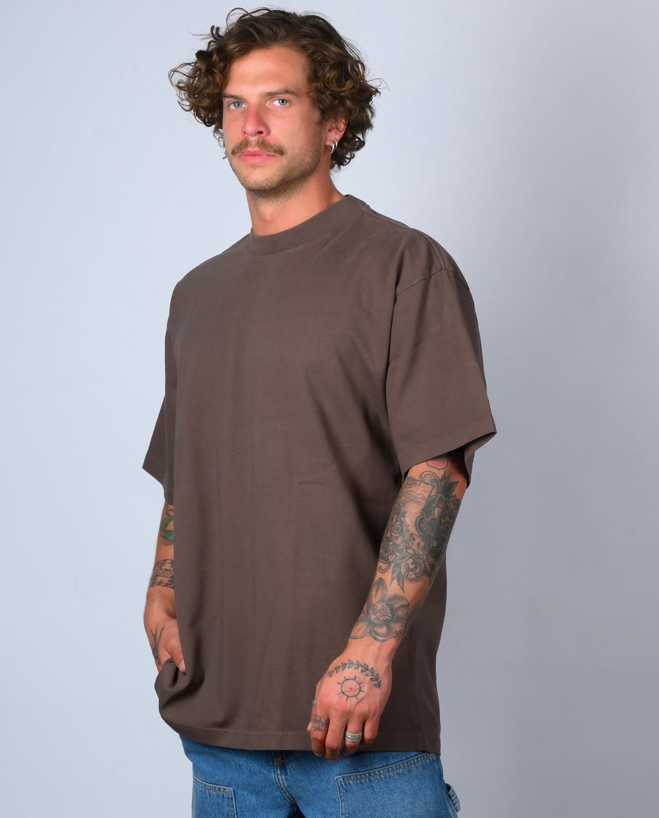 MOCHA-MEGA HEAVYWEIGHT LUXURY TEE