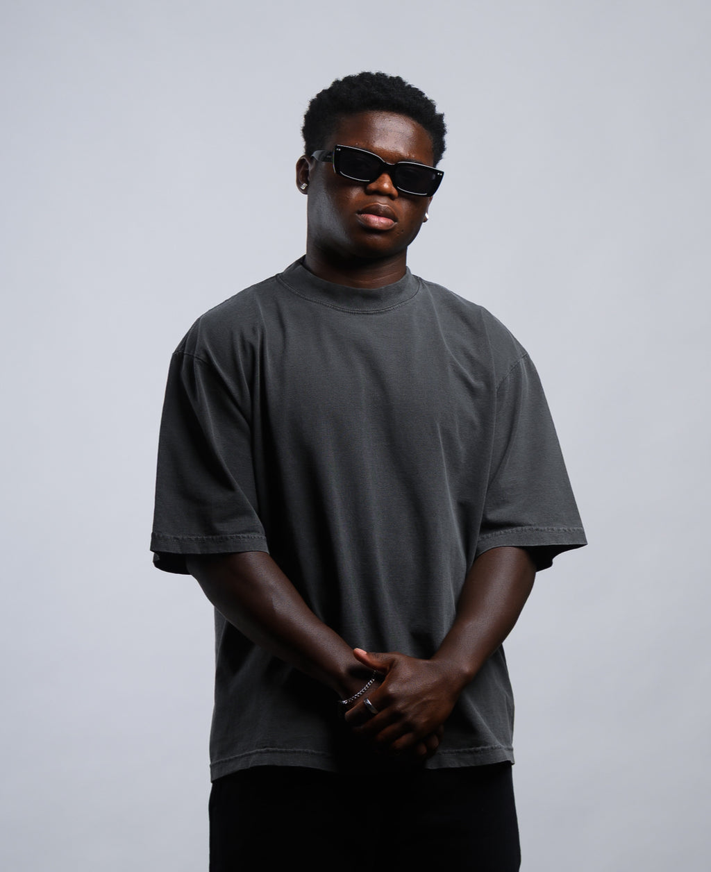 SHADOW (BLACK WASHED) BOXY TEE
