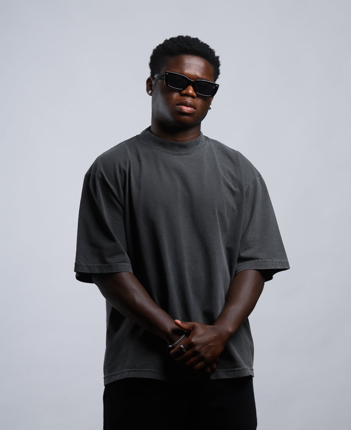 SHADOW (BLACK WASHED) BOXY TEE