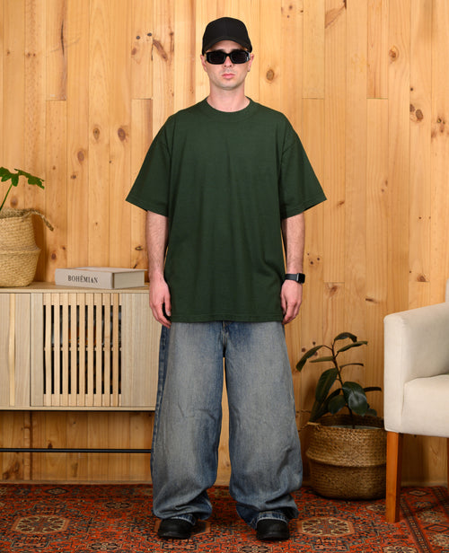 GREEN MOSS-HEAVYWEIGHT OVERSIZE TEE