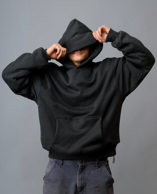 PERFECT HOODIE - ULTRA HEAVYWEIGHT DOUBLE LAYERED “ANTHRACITE”