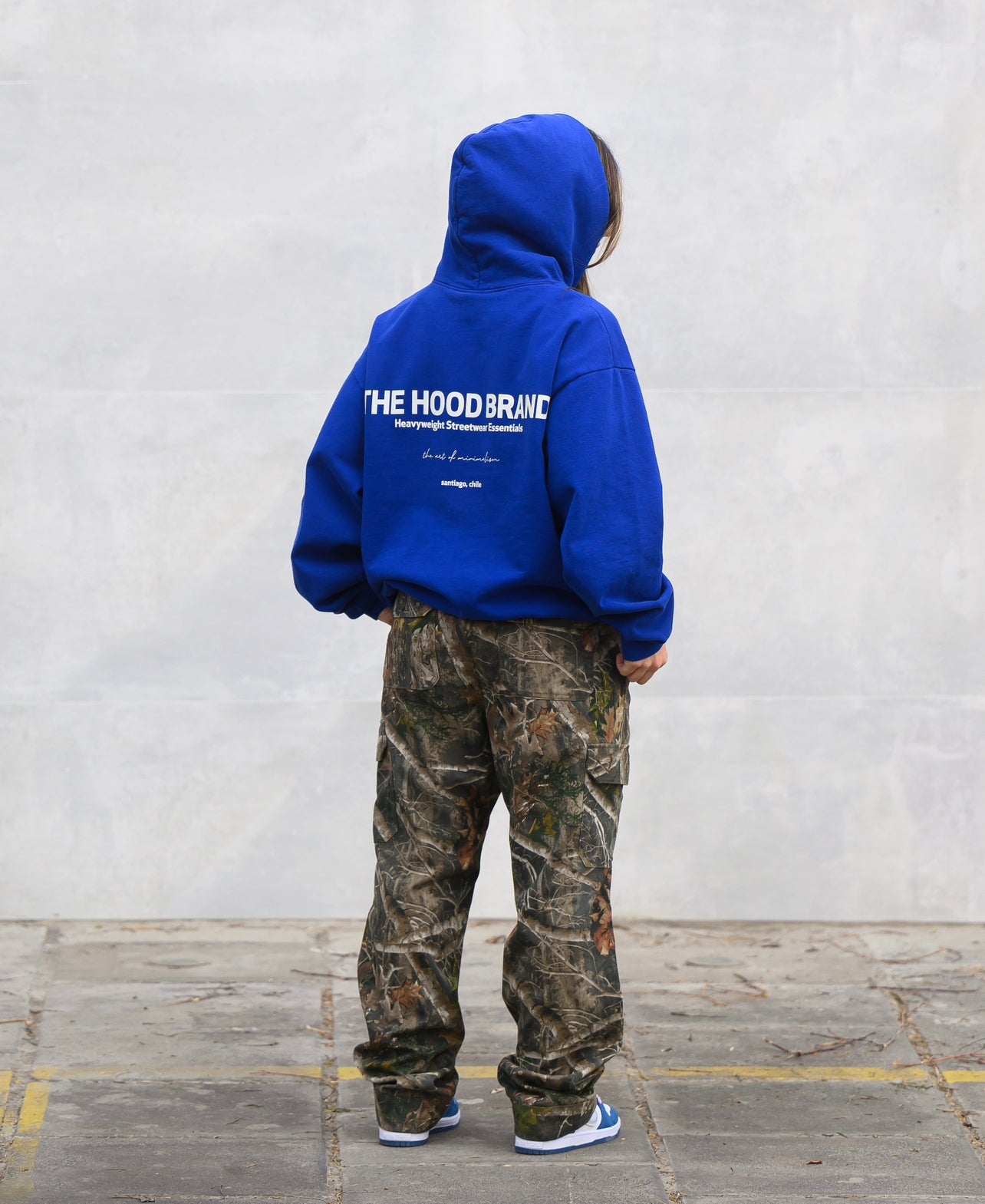 HOODIE MEGA HEAVYWEIGHT COBALT  BLUE/OFF WHITE (475 gsm)