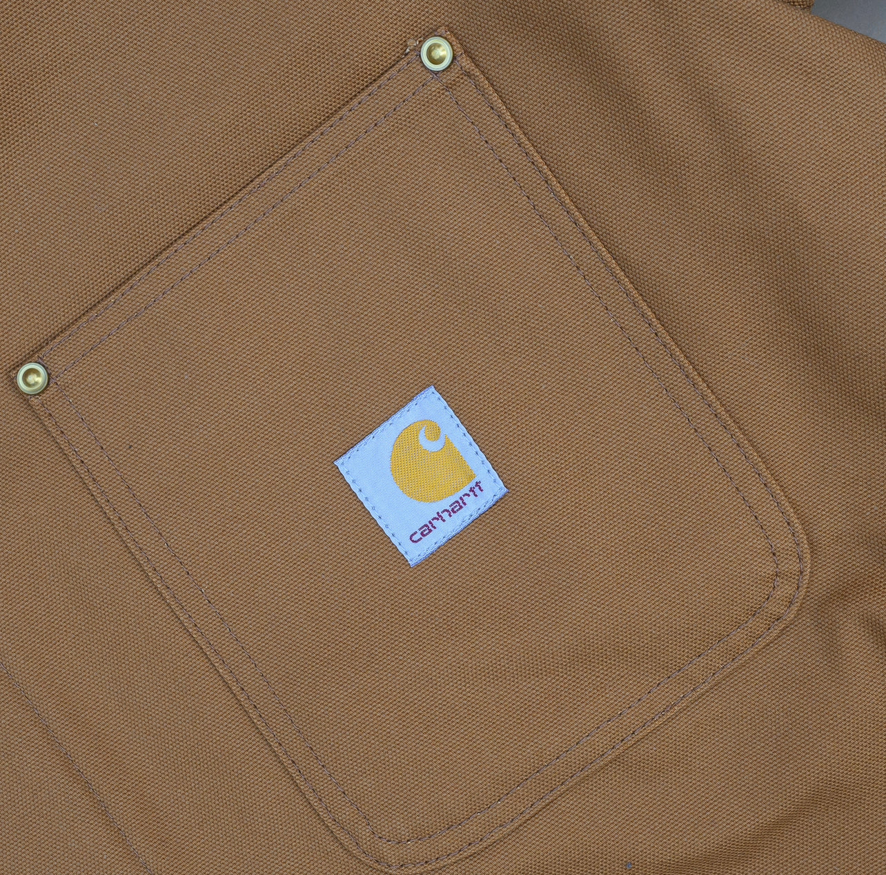 CARHARTT JACKET-LOOSE FIT FIRM DUCK BLANKET-LINED CHORE COAT