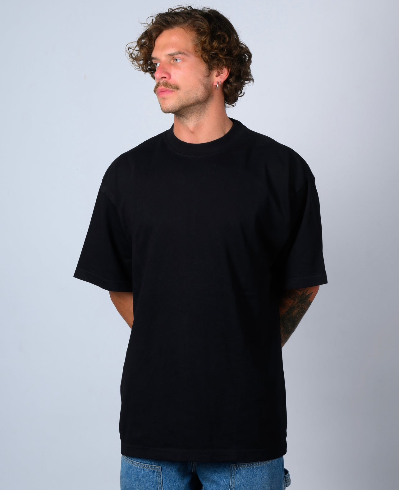 BLACK MEGA HEAVYWEIGHT LUXURY TEE