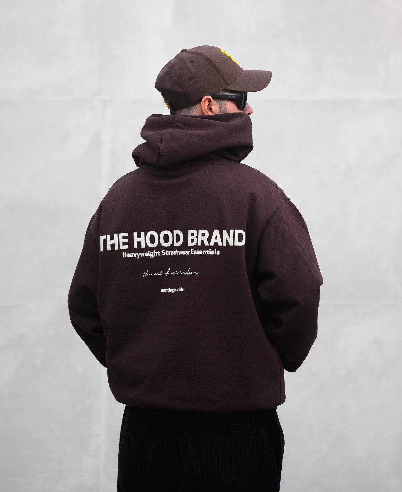 HOODIE MEGA HEAVYWEIGHT DARK BROWN/OFF WHITE (475 gsm)