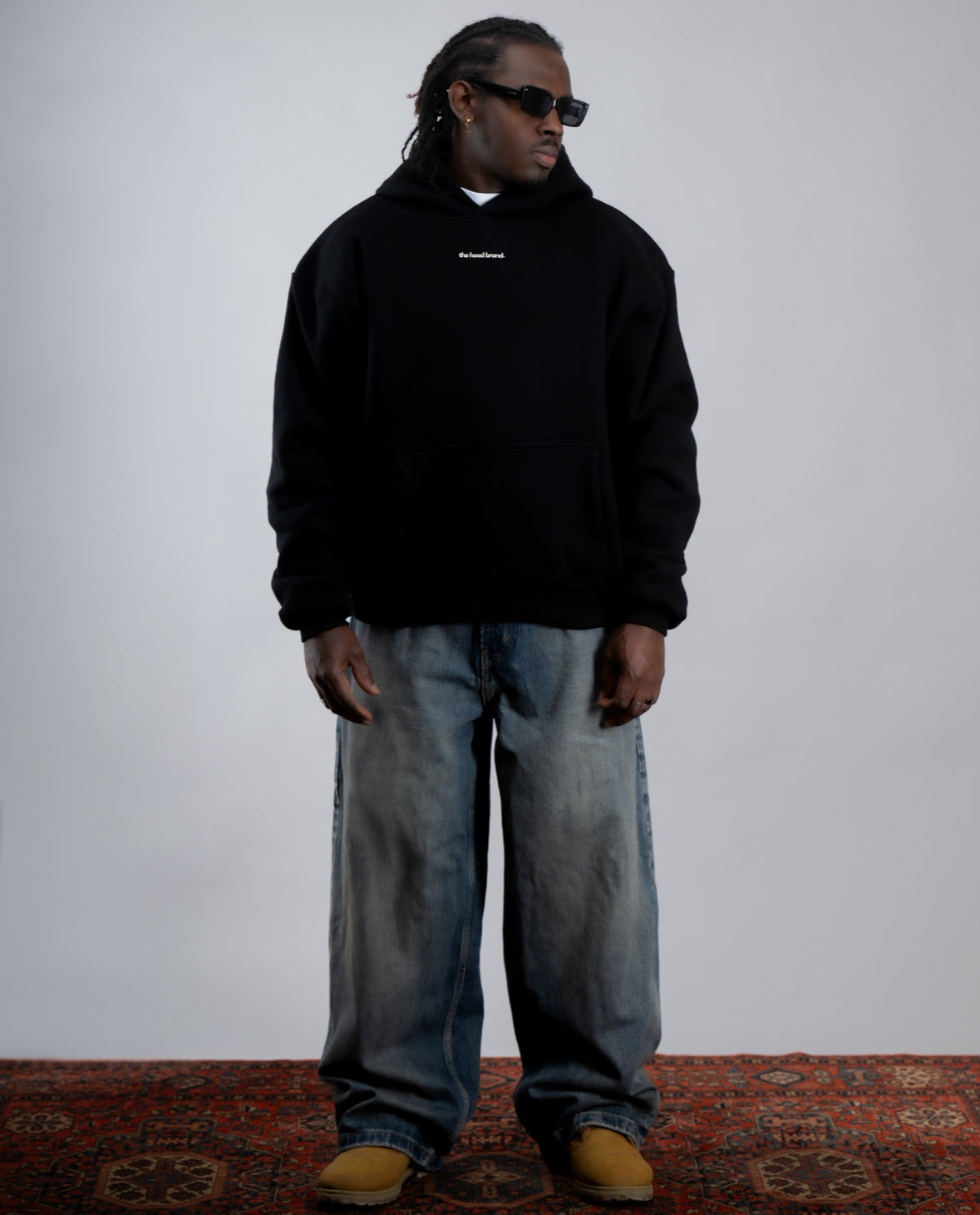 PERFECT HOODIE - ULTRA HEAVYWEIGHT DOUBLE LAYERED BLACK/CREAM