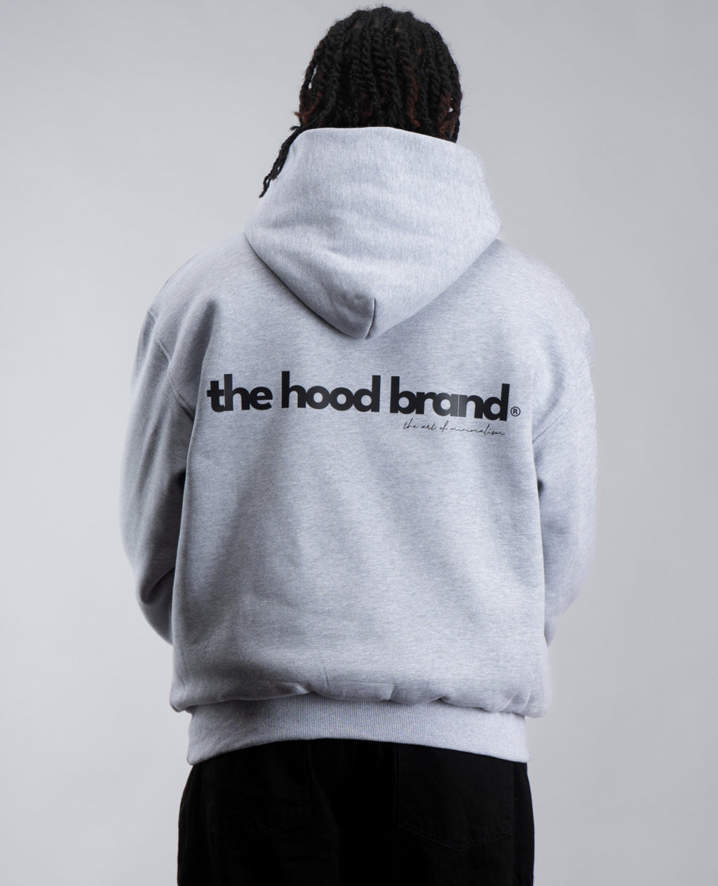 PERFECT HOODIE - ULTRA HEAVYWEIGHT DOUBLE LAYERED HEATHER GRAY/BLACK