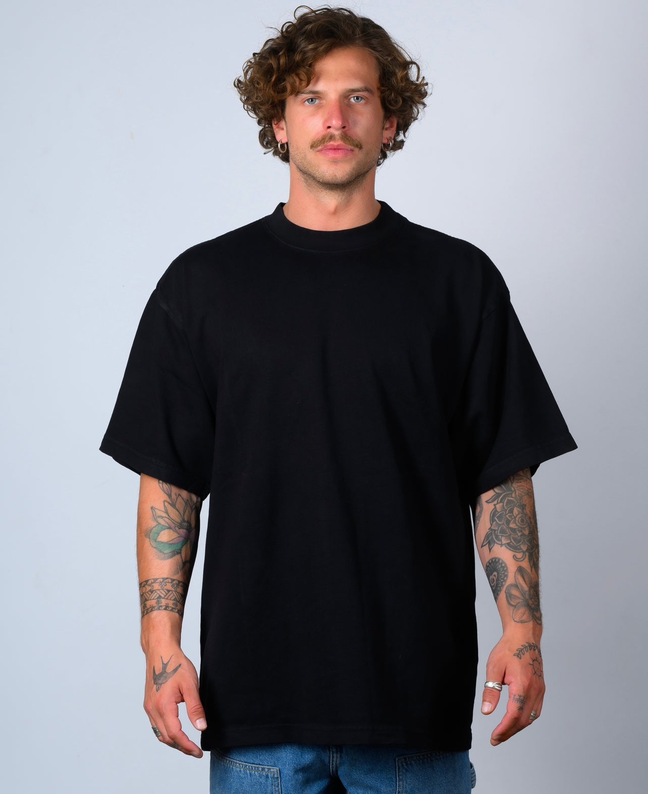 BLACK MEGA HEAVYWEIGHT LUXURY TEE