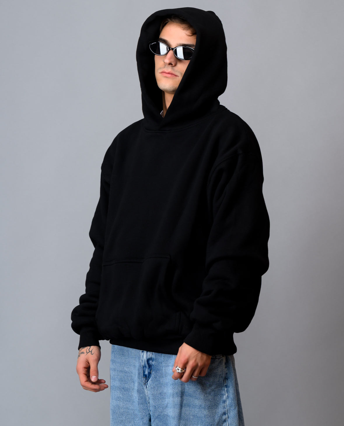 PERFECT HOODIE - ULTRA HEAVYWEIGHT DOUBLE LAYERED "JET BLACK"