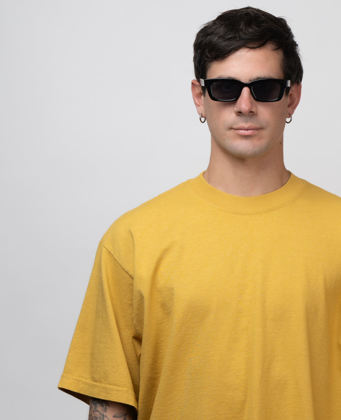 WASHED MUSTARD-HEAVYWEIGHT OVERSIZE TEE