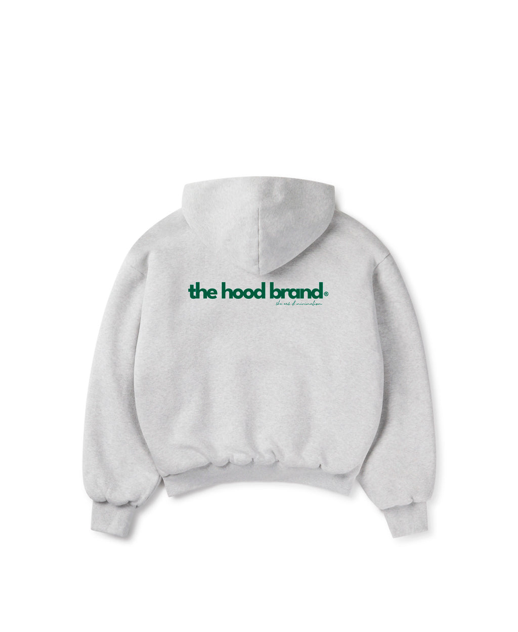 PERFECT HOODIE - ULTRA HEAVYWEIGHT DOUBLE LAYERED HEATHER GRAY/EPSOM GREEN