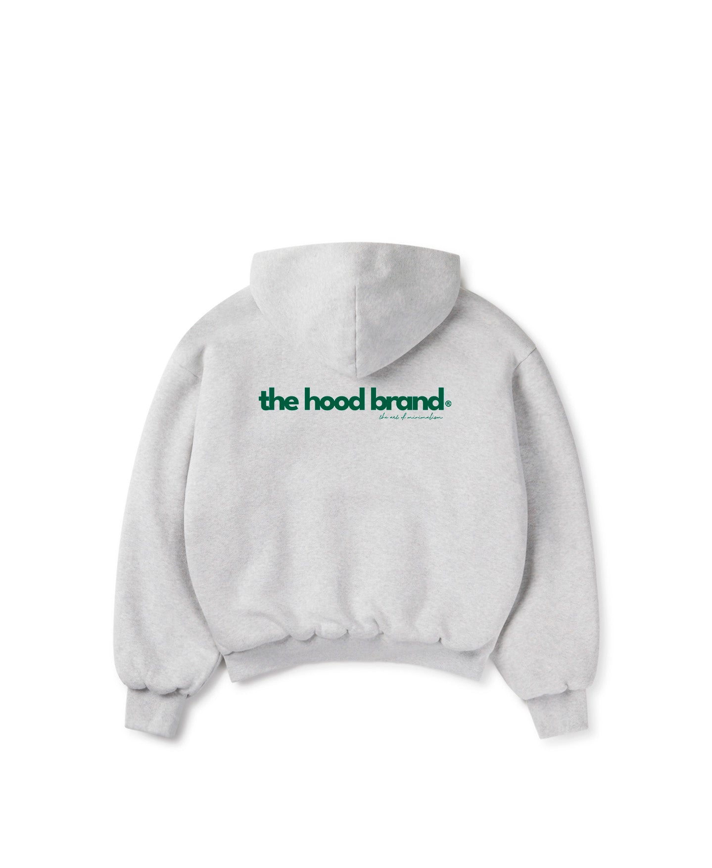 PERFECT HOODIE - ULTRA HEAVYWEIGHT DOUBLE LAYERED HEATHER GRAY/EPSOM GREEN