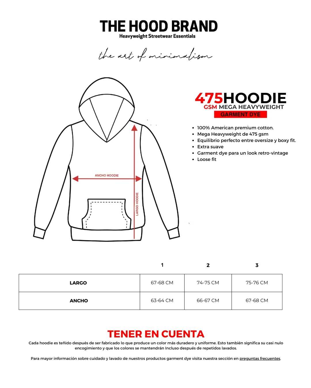 HOODIE MEGA HEAVYWEIGHT BLACK/OFF WHITE (475 gsm)