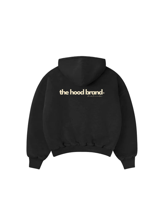 PERFECT HOODIE - ULTRA HEAVYWEIGHT DOUBLE LAYERED BLACK/CREAM