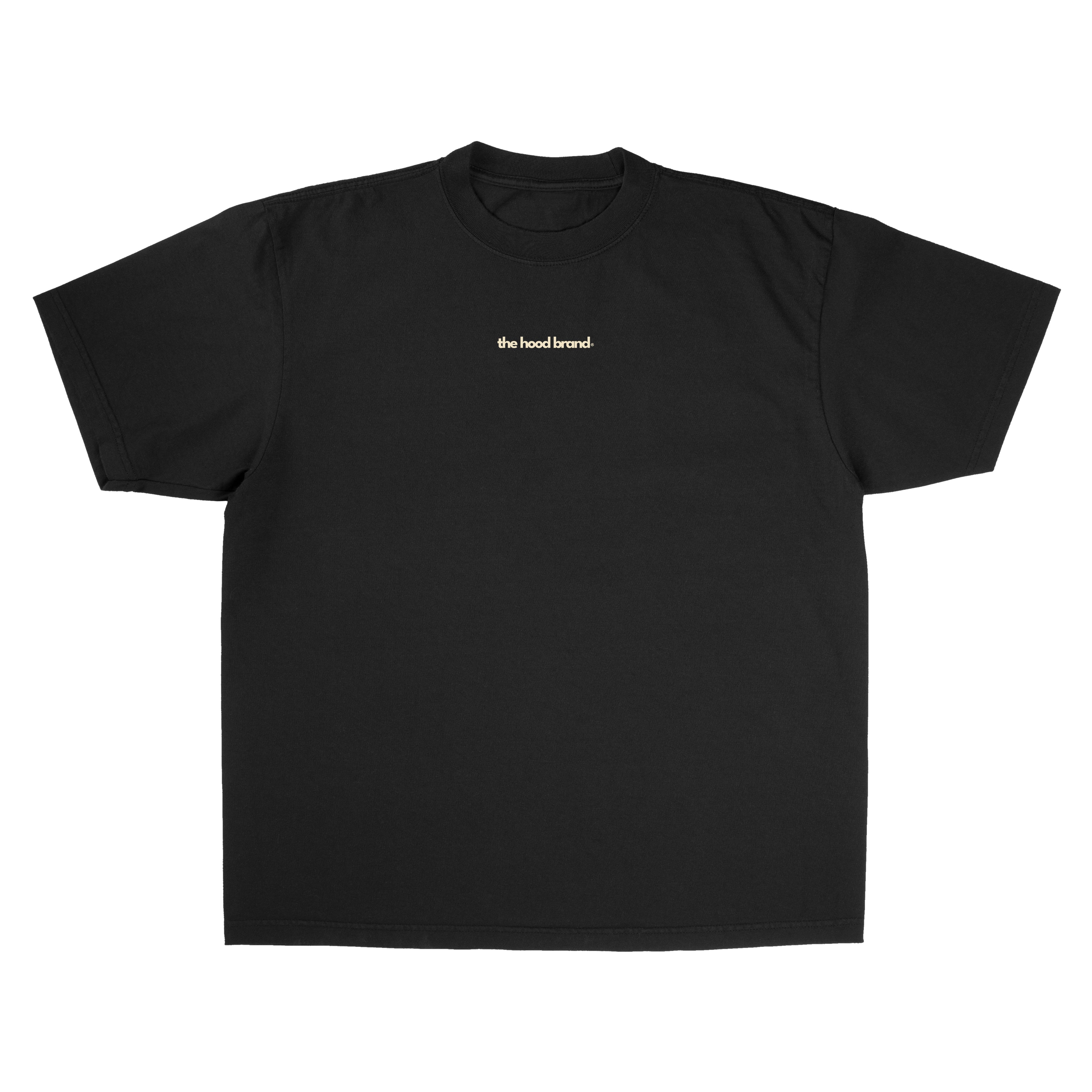 OVERSIZE HEAVYWEIGHT OFF BLACK/CREAM (260GSM) TEE