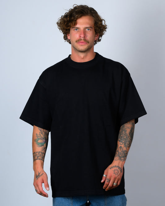 BLACK MEGA HEAVYWEIGHT LUXURY TEE