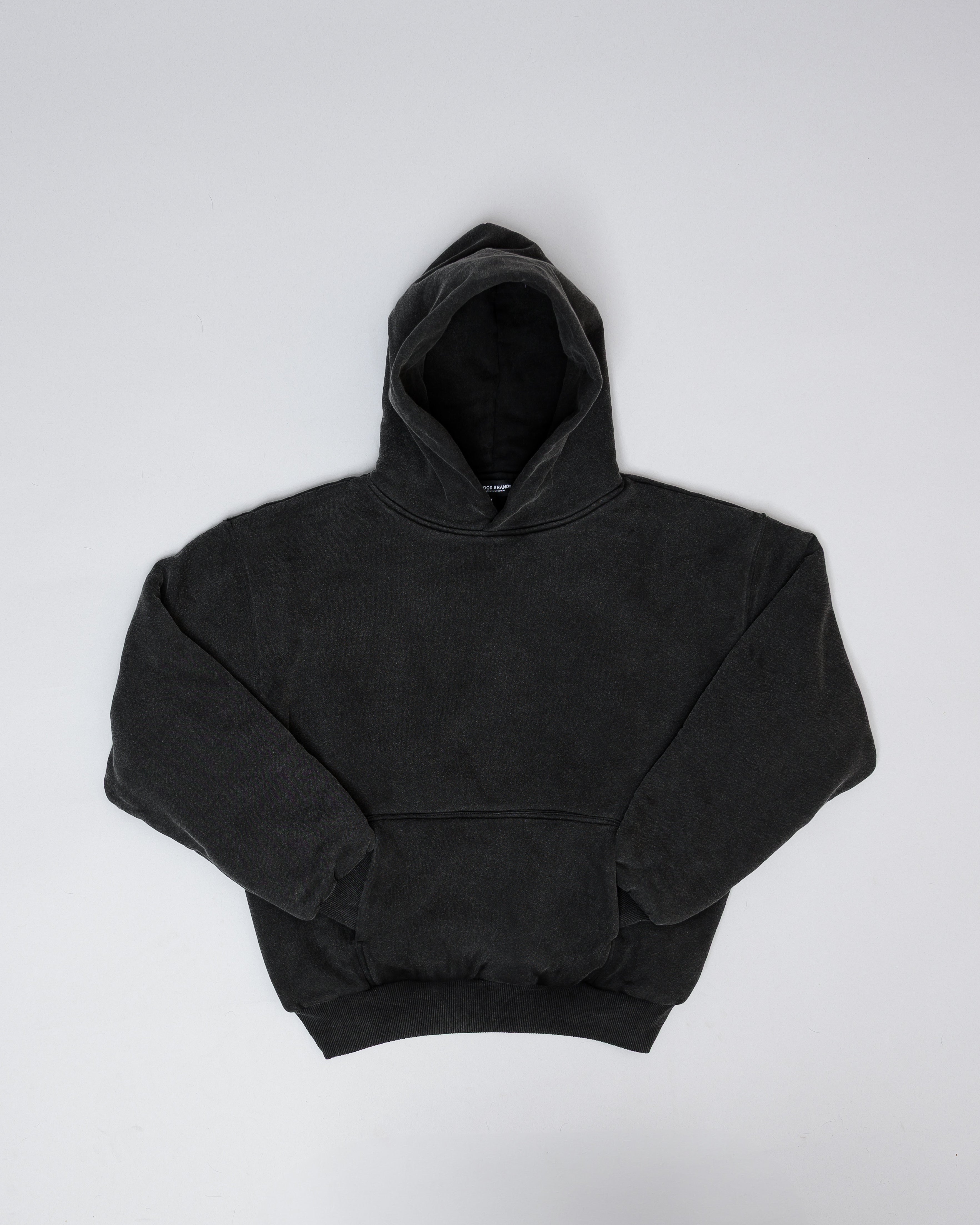 PERFECT HOODIE - ULTRA HEAVYWEIGHT DOUBLE LAYERED "WASHED BLACK"