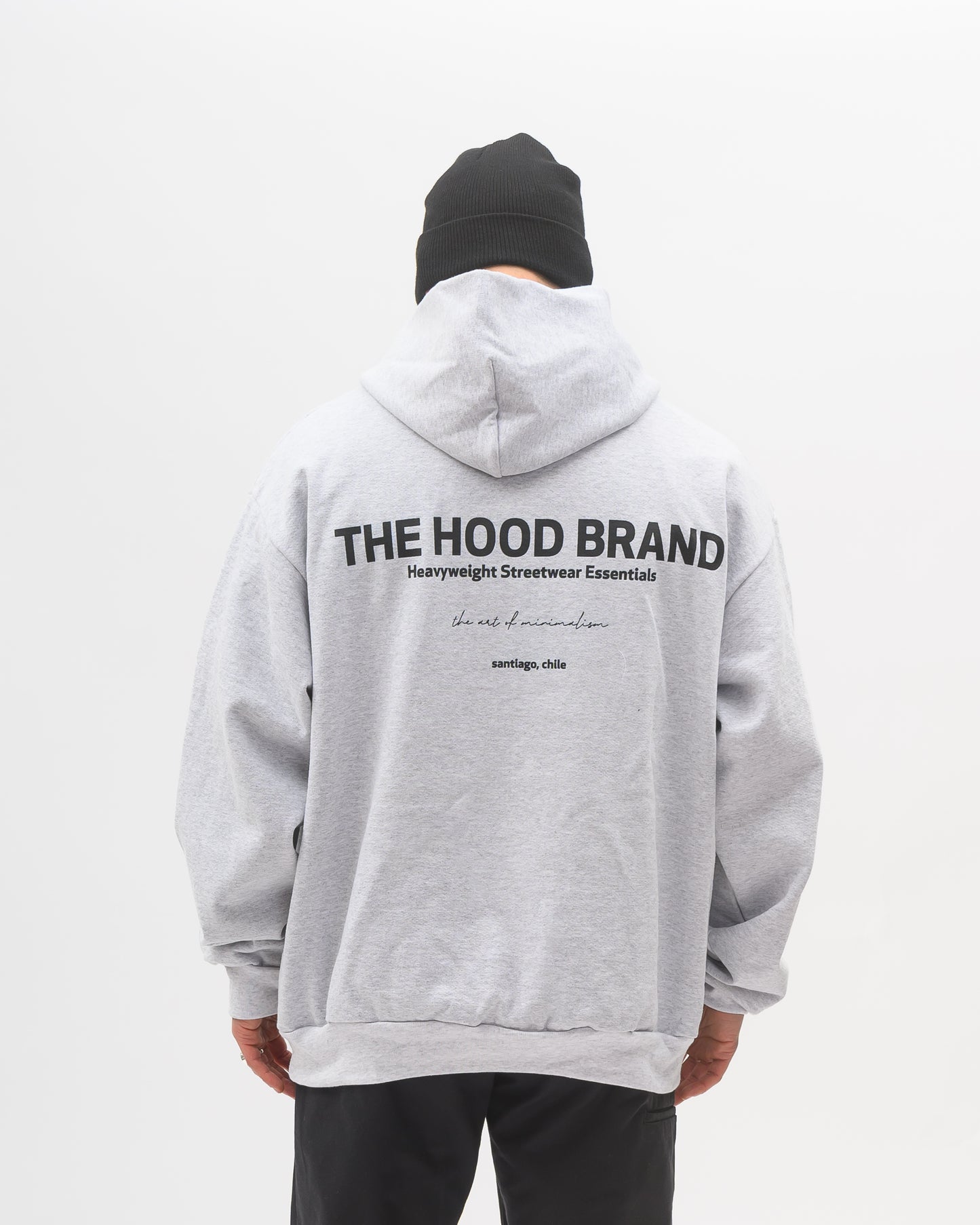 HOODIE MEGA HEAVYWEIGHT ASH GREY/BLACK (475 gsm)