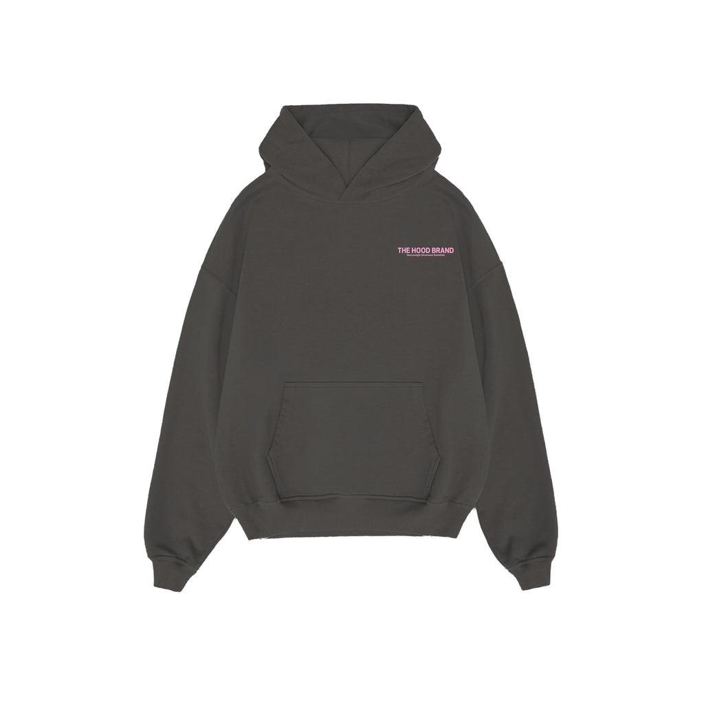 HOODIE MEGA HEAVYWEIGHT SHADOW (WASHED BLACK)/VINTAGE PINK (475 gsm)