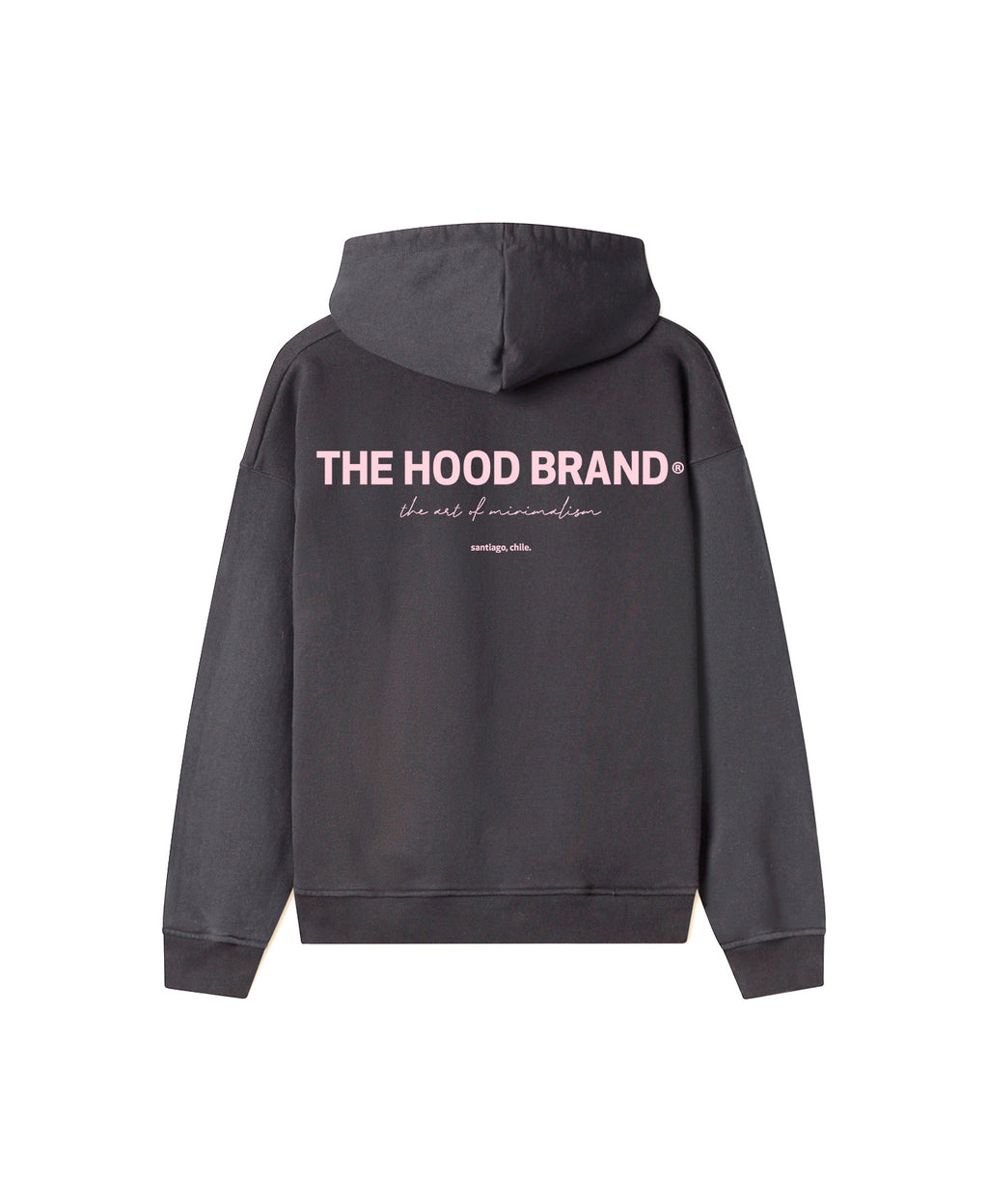 OG LOGO - HOODIE HEAVYWEIGHT GARMENT DYE (460 GSM) DARK GRAY/PASTEL PINK