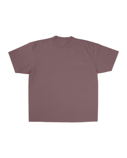 WASHED WINE-HEAVYWEIGHT OVERSIZE TEE