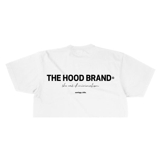 OG LOGO - OFF WHITE/ BLACK CROP TOP TEE