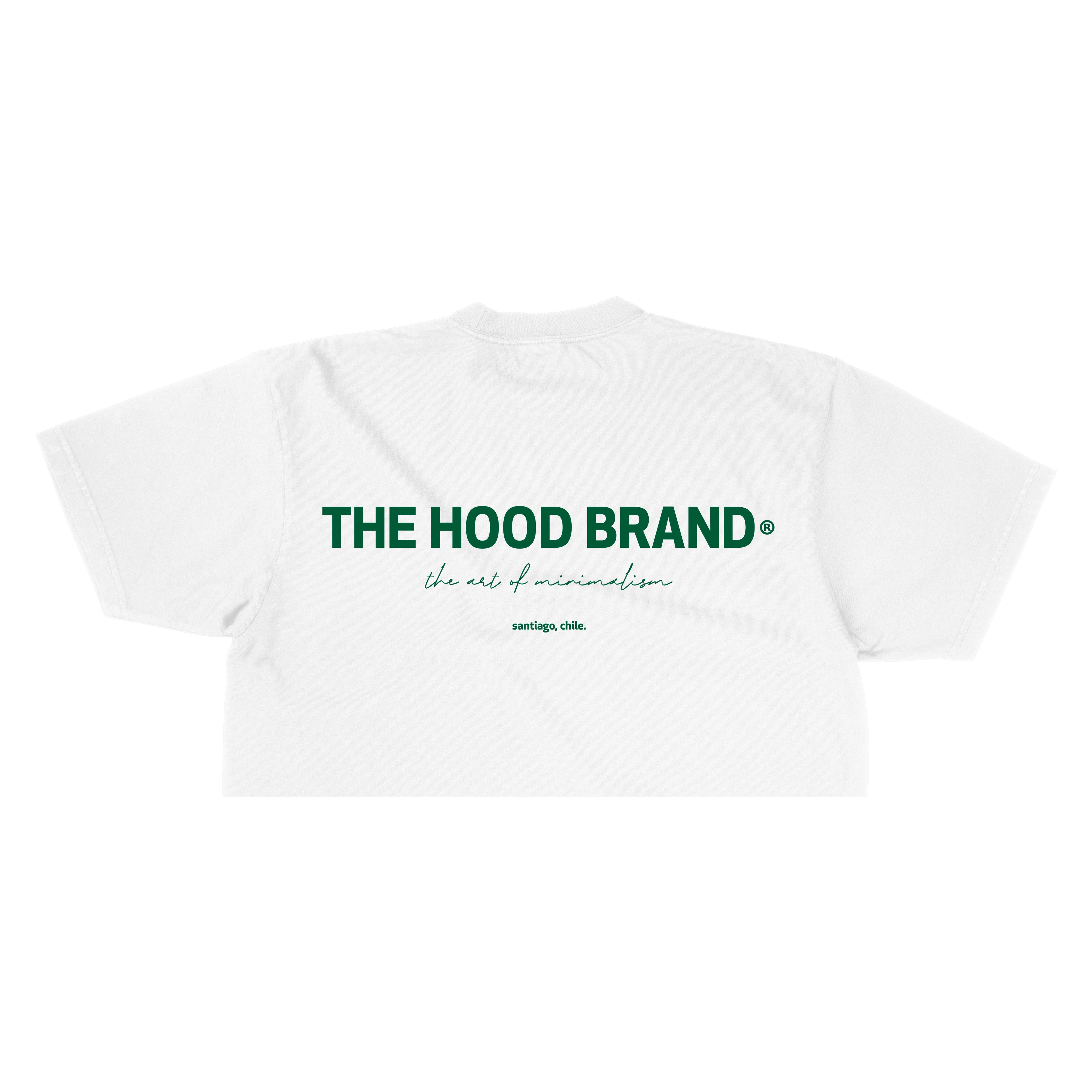 OG LOGO - OFF WHITE/ EPSOM GREEN CROP TOP TEE