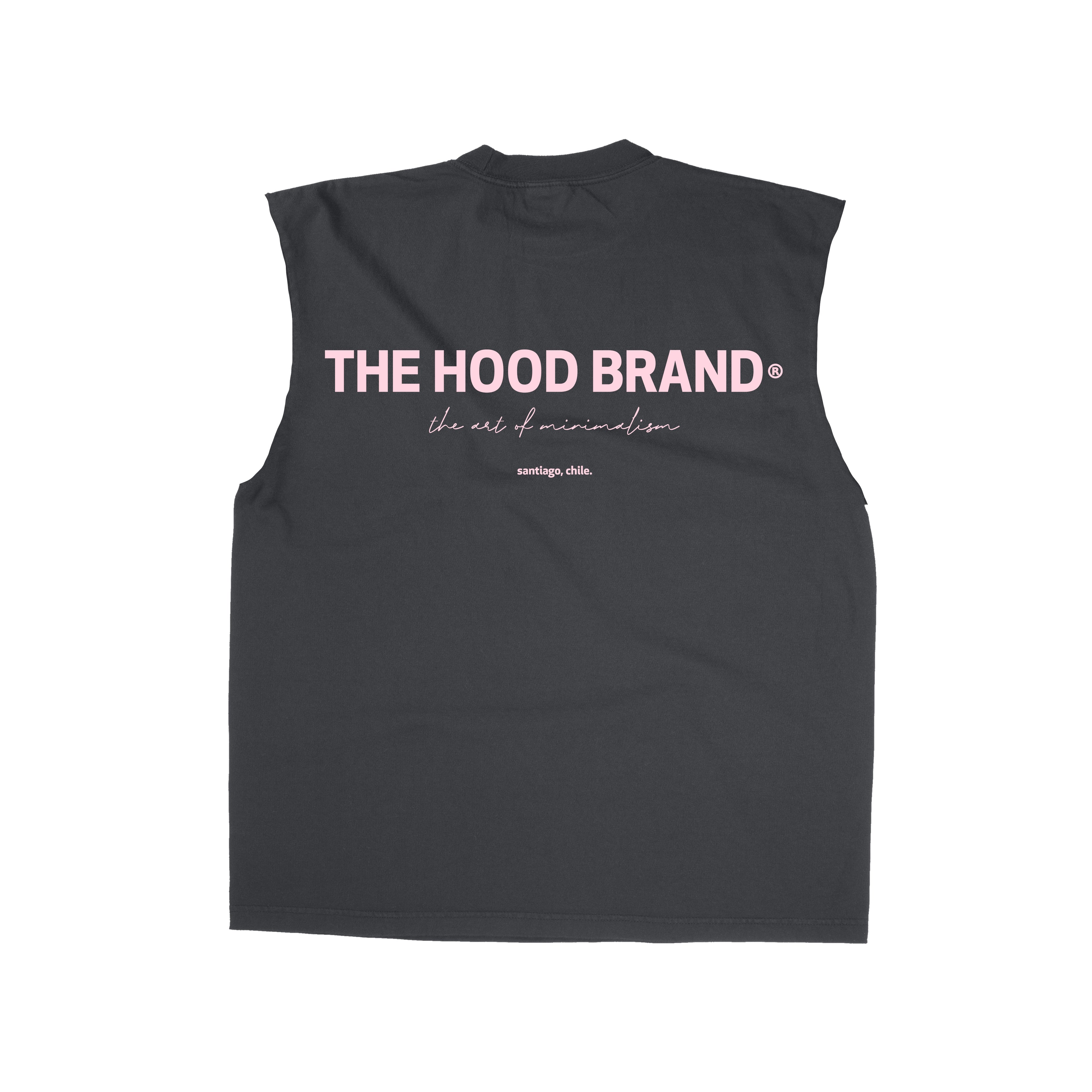 OG LOGO HEAVYWEIGHT MUSCLE WASHED BLACK/PASTEL PINK TEE