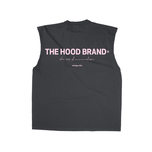 OG LOGO HEAVYWEIGHT MUSCLE WASHED BLACK/PASTEL PINK TEE