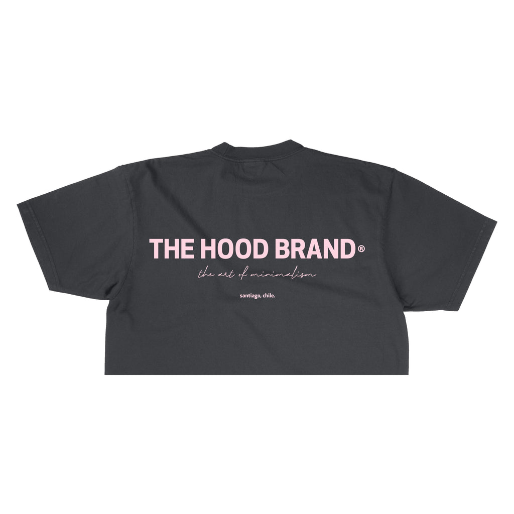 OG LOGO - SHADOW/PASTEL PINK CROP TOP TEE