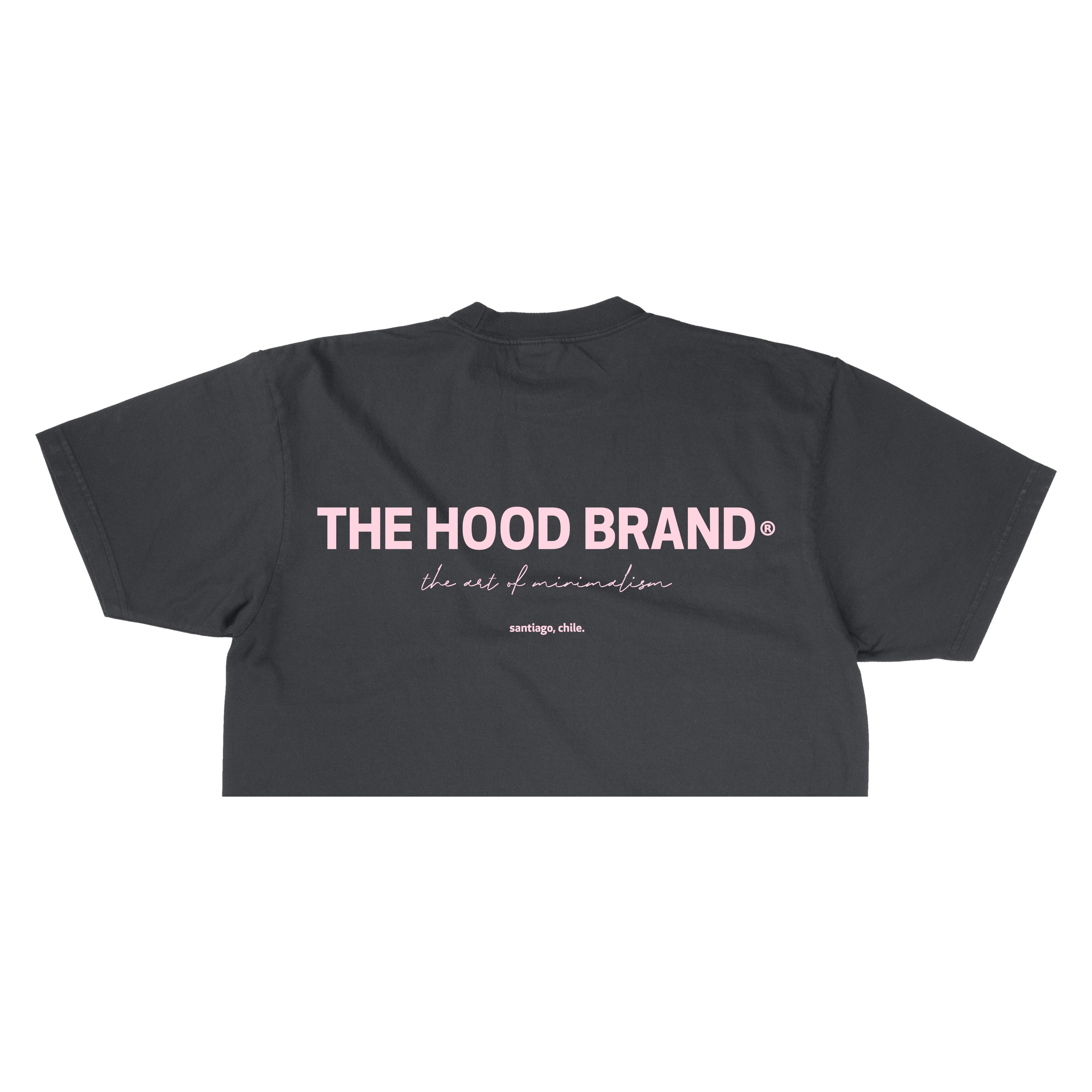 OG LOGO - SHADOW/PASTEL PINK CROP TOP TEE