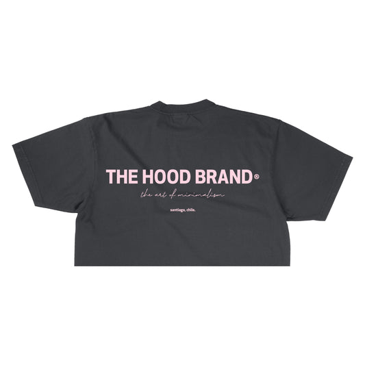 OG LOGO - SHADOW/PASTEL PINK CROP TOP TEE